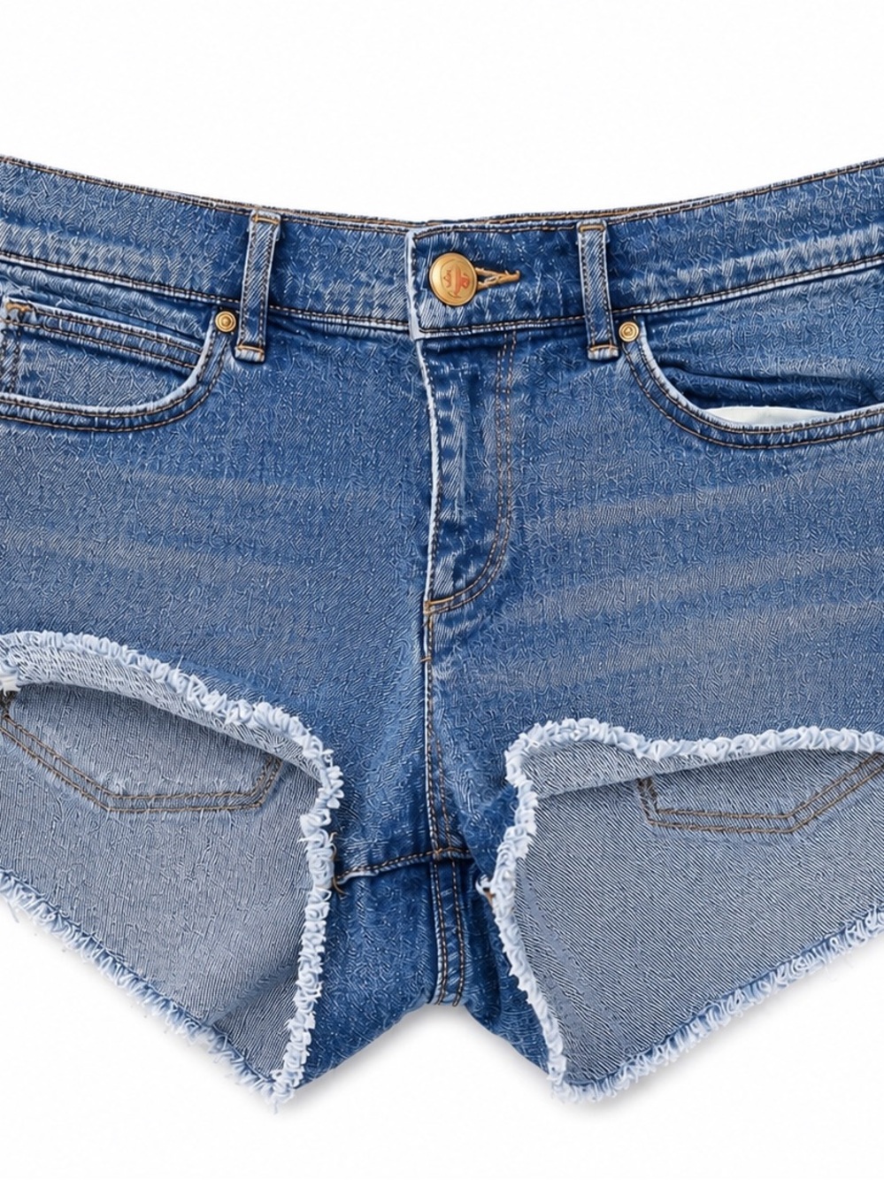 Juicy Couture Blue Distressed Jean Shorts